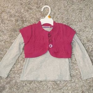 Sweater and long sleeve shirt